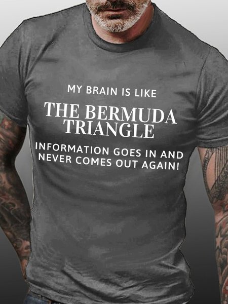 

Lilicloth X Kat8lyst My Brain Is Like Bermuda Triangle Men's T-Shirt, Deep gray, T-shirts