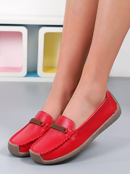 

Comfortable Soft Sole Flats, Red, Flats