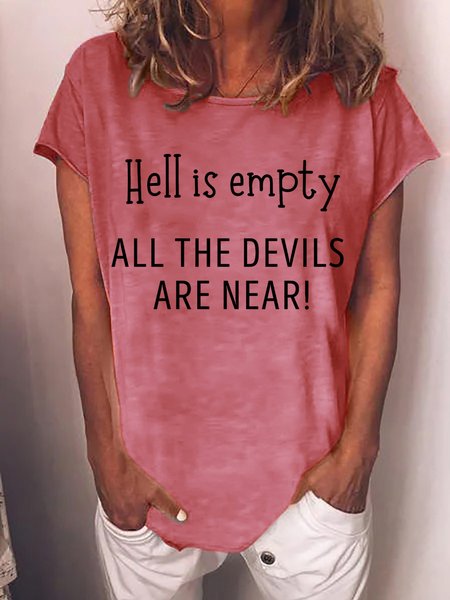 

Lilicloth X Kat8lyst Hell Is Empty All The Devils Are Near Women's T-Shirt, Red, T-shirts