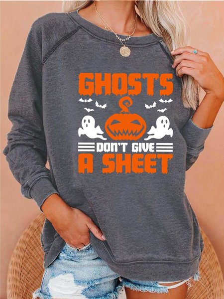 

Lilicloth X Jessanjony Women Halloween Pumpkin Light Casual Cotton Sweatshirts, Gray, Hoodies&Sweatshirts