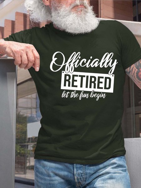

Men Officially Retired Let The Fun Begin Fit T-Shirt, Darkgreen, T-shirts