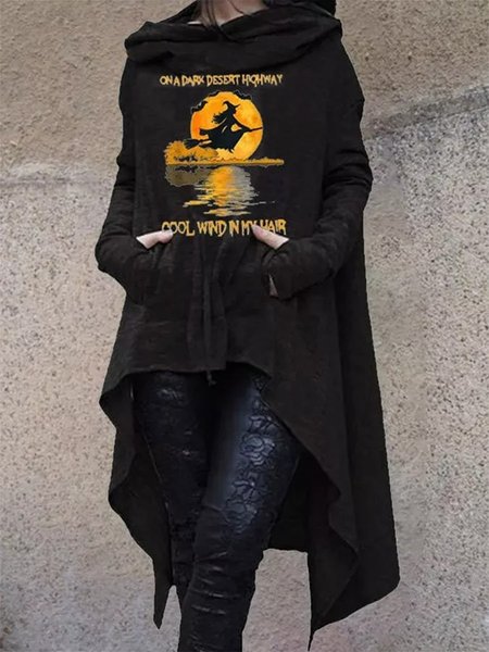 

Casual Halloween Hoodie Loose Sweatshirts, Black, Sweatshirts & Hoodies