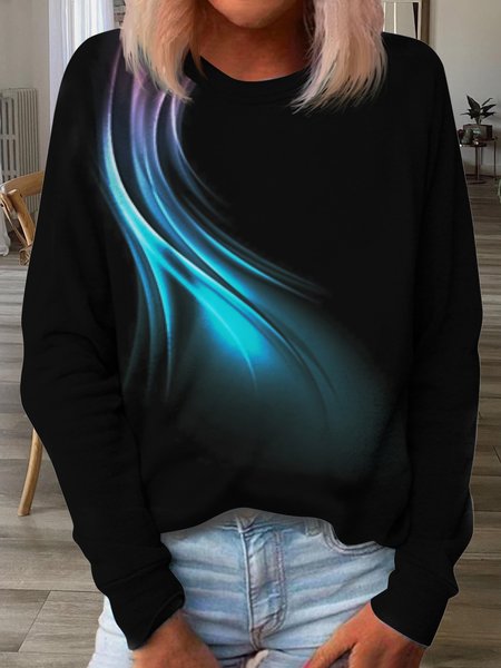 

Geometric gradient lightning loose w plus, Black, Sweatshirts & Hoodies