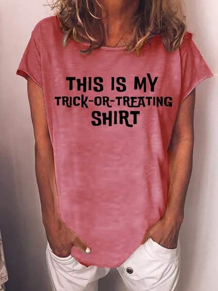 

Lilicloth X Kat8lyst This Is My Trick Or Treat Shirt Women's Halloween T-Shirt, Red, T-shirts