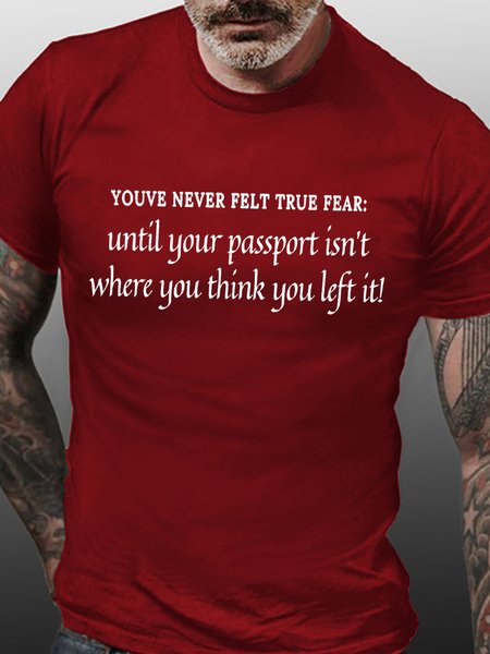 

Lilicloth X Kat8lyst Youve Never Felt True Fear Men's T-Shirt, Red, T-shirts
