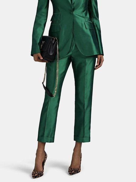

Plain Urban Fashion Regular Fit Pants, Green, Pants