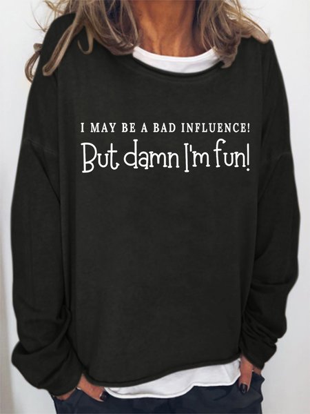 

Lilicloth X Kat8lyst I May Be A Bad Influence Women's Sweatshirt, Black, Hoodies&Sweatshirts
