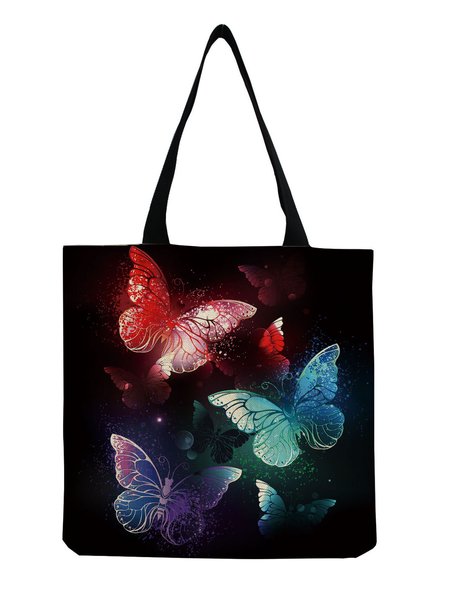 

Butterfly Animal Graphic Shopping Tote, Color2, Bags