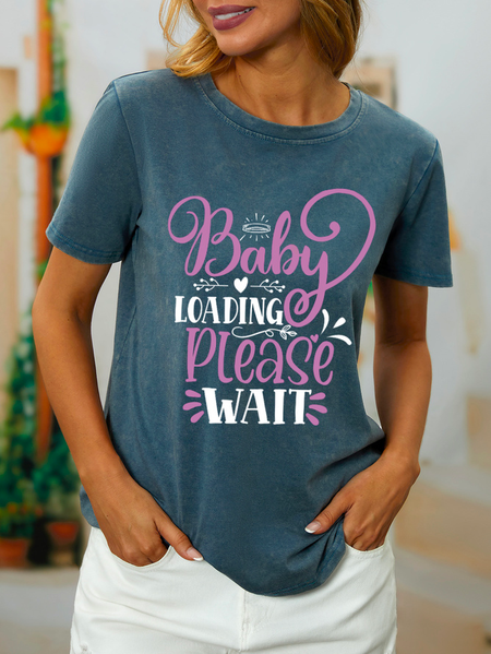 

Baby loading please wait graphic vitage Women`s T-Shirt, Navy blue, T-shirts