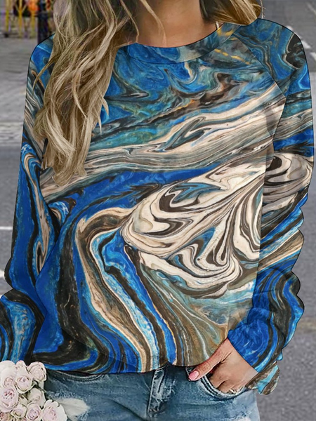 

Lilicloth X Paula Blue Paint Pour Women's Sweatshirt, As picture, Hoodies&Sweatshirts