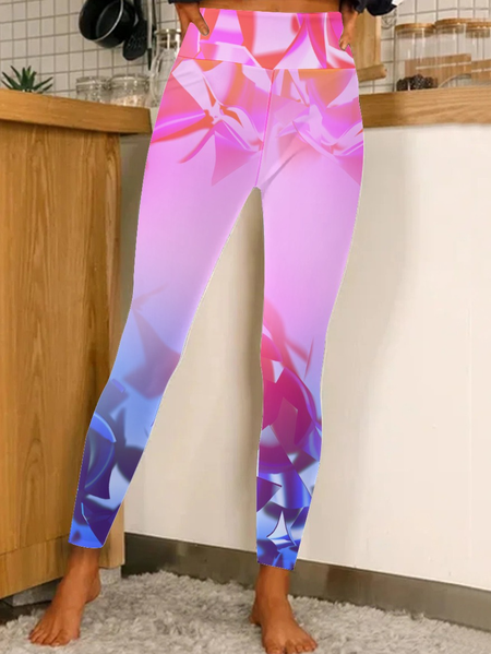 

Lilicloth X Paula Red And Blue Shatter Women's Leggings, As picture, Leggings