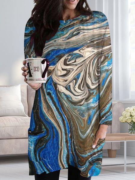 

Lilicloth X Paula Blue Paint Pour Women's Dress, As picture, Dresses