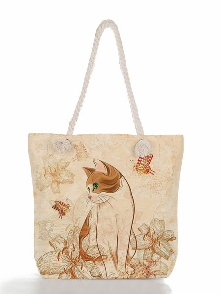 

Butterfly Graphic Shopping Tote, Color4, Bags