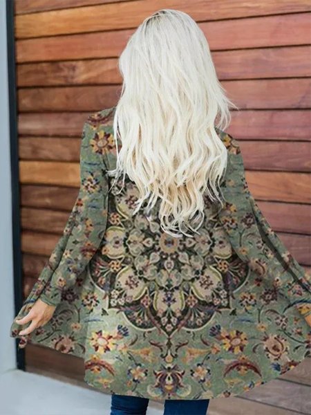 

Wrap Ethnic Casual Coat, Multicolor, Cardigans