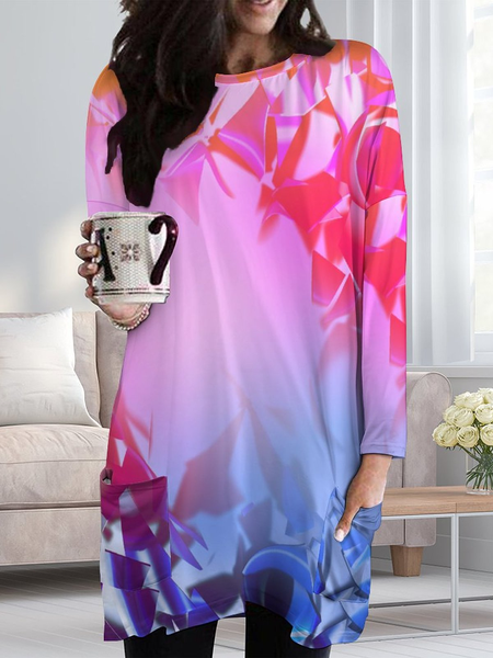 

Lilicloth X Paula Red And Blue Shatter Women's Dresses, As picture, Dresses