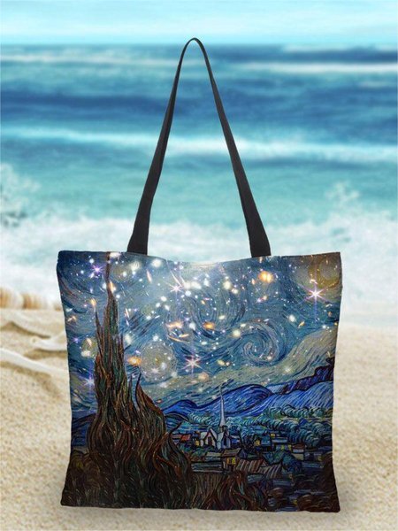 

Starry Sky Painting Shopping Tote, Color1, Bags