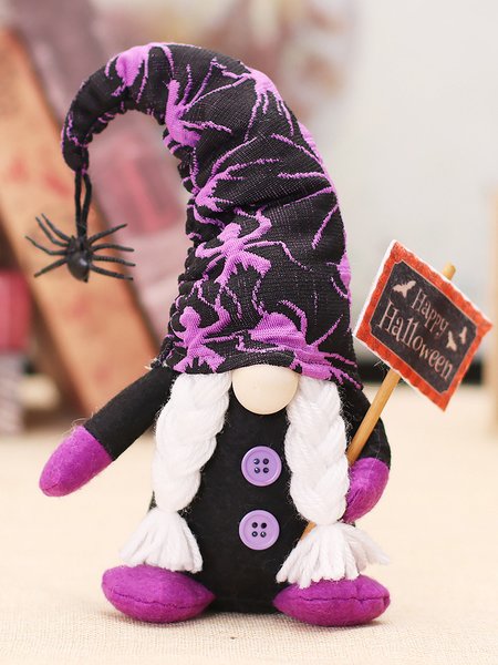 

Halloween Pumpkin Spider Ornament Faceless Doll Doll Ornament, Purple, Home & Garden & Decorations