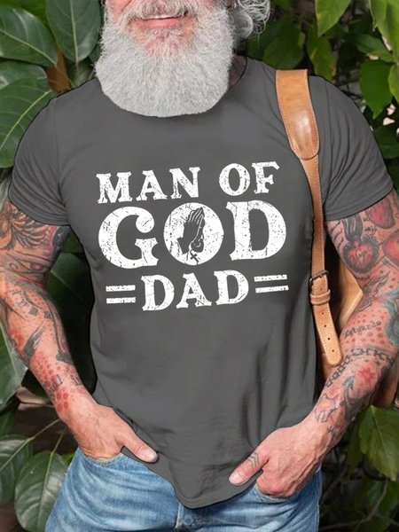 

Man Of God Dad Men's T-Shirt, Deep gray, T-shirts