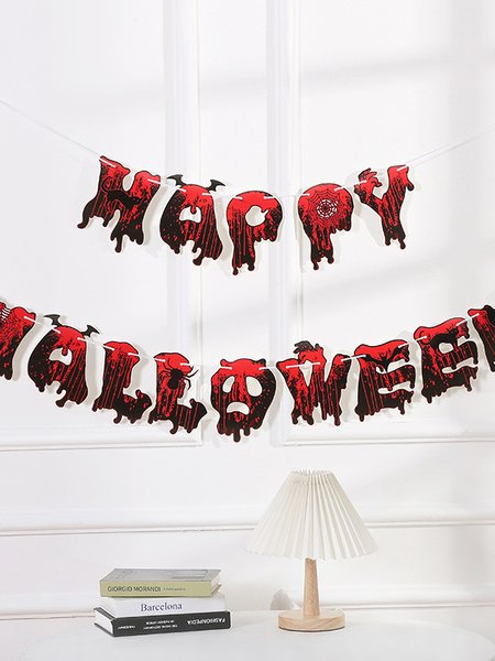 

Halloween Alphabet Bleeding Flag Party Banner Decoration Set, Red, Home & Garden & Decorations