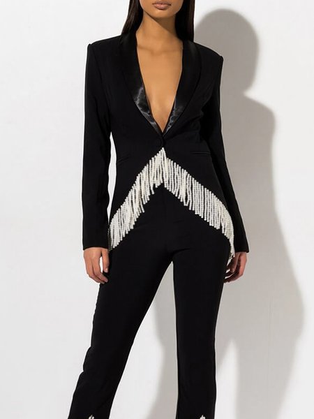 

Long sleeve Elegant Regular Fit Blazer, Black, Blazers