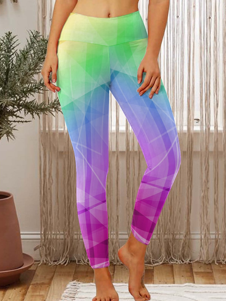 

Lilicloth X Paula Rainbow Geometric Women's Leggings, As picture, Leggings