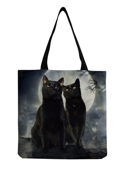 

Halloween Cat Angle & Devil Party Tote Canvas Shopping Totes, Color4, Bags