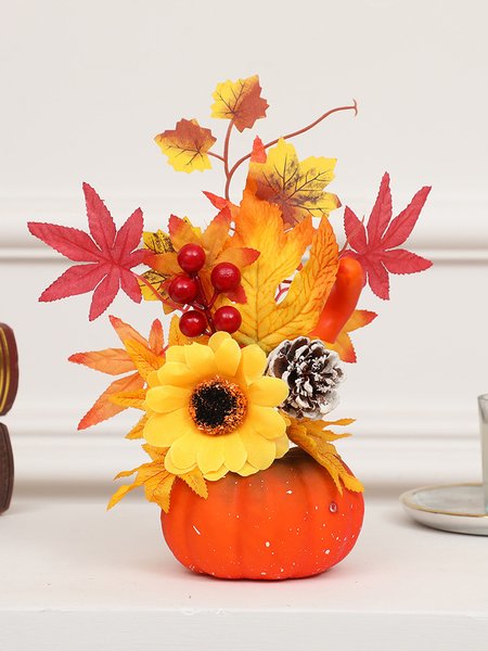 

Halloween Maple Leaf Wreath Pumpkin Sunflower Ornament Holiday Home Decor, Color6, Home & Garden & Decorations