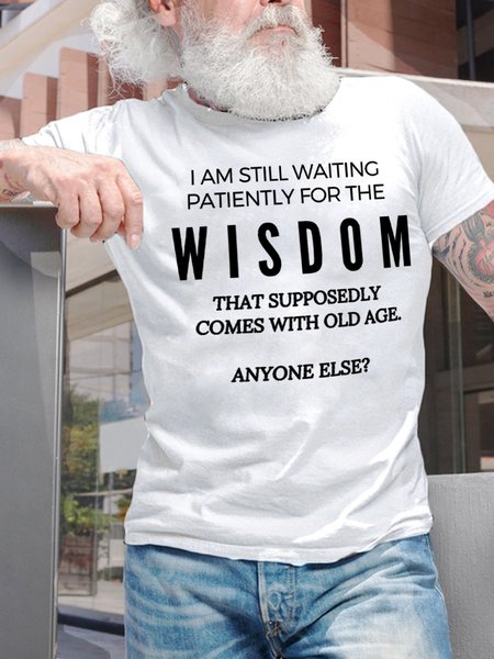 

Lilicloth X Kat8lyst Wisdom That Supposedly Comes With Old Age Men's T-Shirt, White, T-shirts