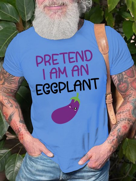 

Lilicloth X Paula Pretend I Am A Eggplant Men's T-Shirt, Light blue, T-shirts