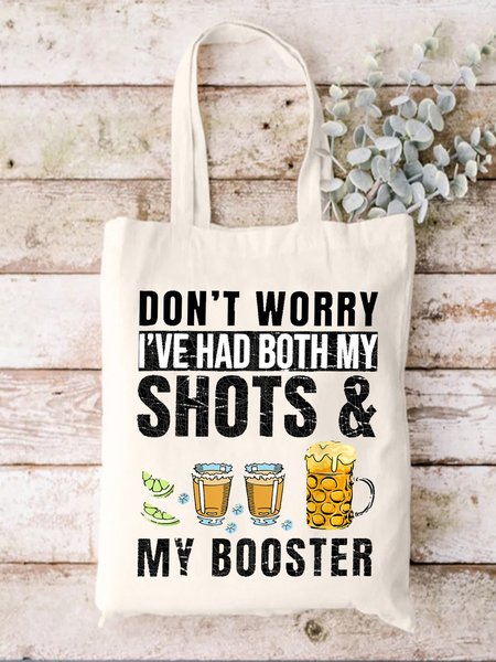 

Funny Words Beer Shopping Tote, White, Bags