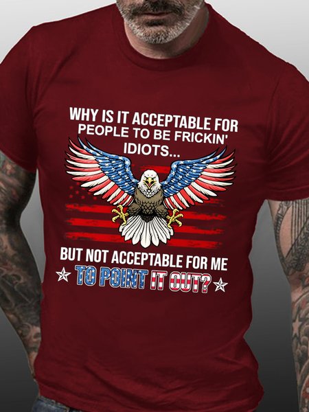 

Mens Why is it acceptable for people Cotton Crew Neck T-Shirt, Red, T-shirts