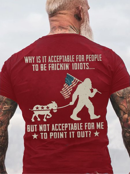 Mens Why is it acceptable for people Casual T-Shirt, Red, T-shirts