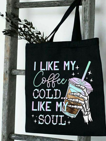 

Halloween Skull Funny Words Shopping Totes, Black, Bags