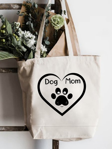 

Lilicloth X Paula Dog Mom Shopping Tote, White, Bags
