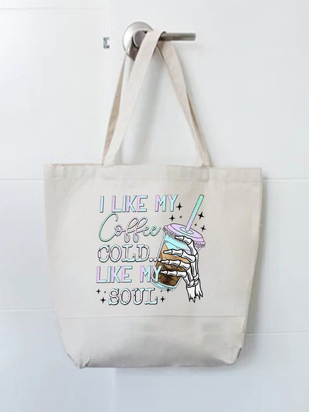 

Halloween Skull Graphic Shopping Totes, White, Bags