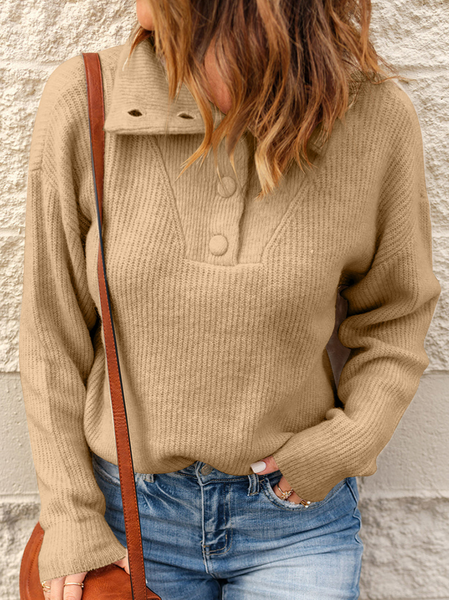 

Shawl Collar Wool/Knitting Sweater, Khaki, Sweaters & Cardigans
