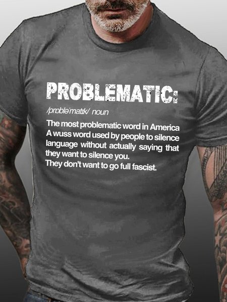 

Lilicloth X Yuna Problematic Definition Men's T-Shirt, Deep gray, T-shirts