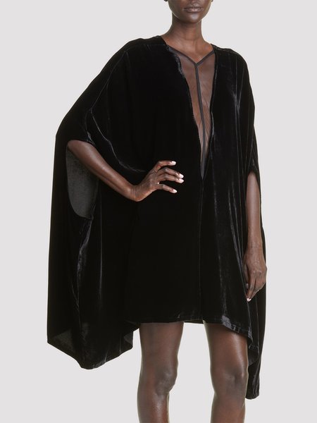 

Plain V Neck Elegant Mini Dress, Black, Mini Dresses