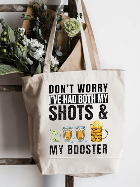 

Beer Funny Words Shopping Tote, White, Bags