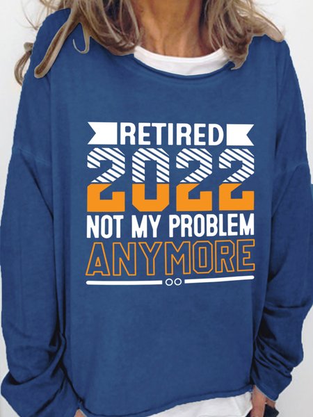 

Lilicloth X Jessanjony Retired 2022 Not My Problem Anymore Women's Sweatshirt, Deep blue, Hoodies&Sweatshirts