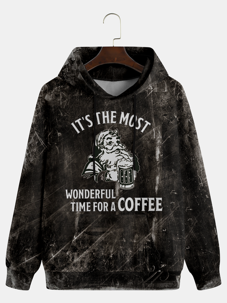 

Men's Vintage Distressed Christmas Elements Graphic Print Long Sleeve Sweatshirt, Black, Hoodies&Sweatshirts