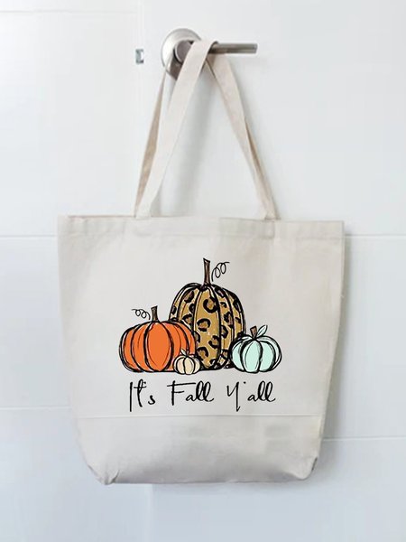 

Halloween Pumpkin Graphic Shopping Totes, White, Bags