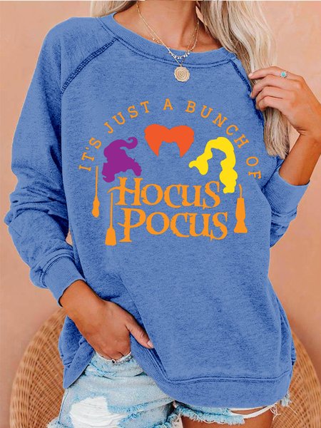 

Womens Halloween Hocus Pocus Casual Sweatshirt, Light blue, Hoodies&Sweatshirts