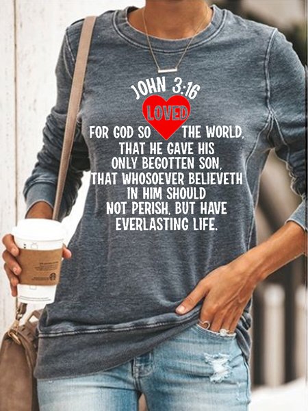 

Womens For God So Loved The World Casual Sweatshirt, Gray, Hoodies&Sweatshirts