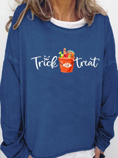 

Lilicloth x Iqs Trick Or Treat Women's Halloween Sweatshirts, Deep blue, Hoodies&Sweatshirts