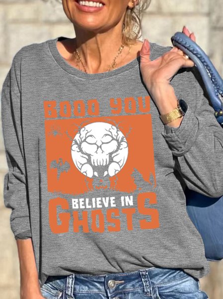 

Lilicloth X Jessanjony Booo You Believe In Ghosts Women's Sweatshirts, Gray, Hoodies&Sweatshirts