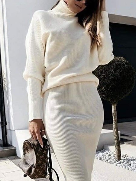 

Long sleeve Plain Loosen Elegant Sweater, Beige, Sweaters