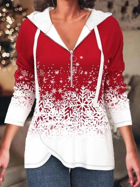 

Crew Neck Casual Loose Sweatshirt, Red, Hoodies & Sweatshirts