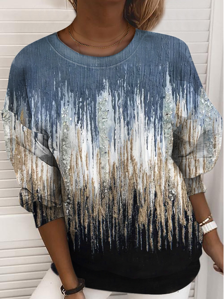 

Casual Abstract Loose Sweatshirt, Multicolor, Sweatshirts & Hoodies