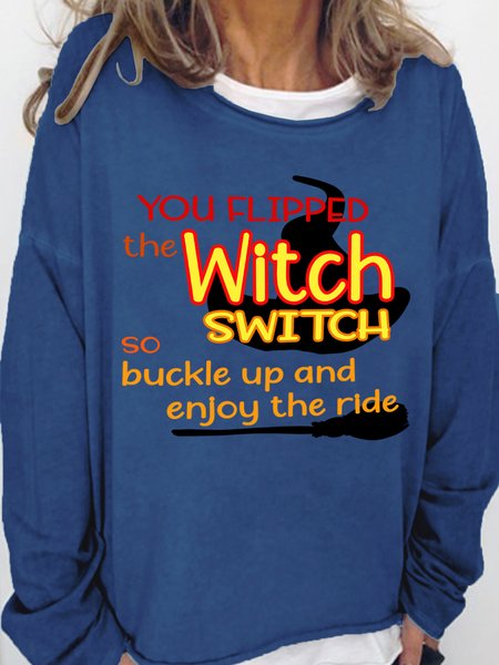 Lilicloth X Paula You Flipped The Witch Switch Women's Sweatshirts, Deep blue, Hoodies&Sweatshirts